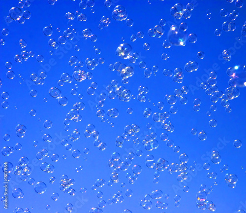blue sky full of bubbles