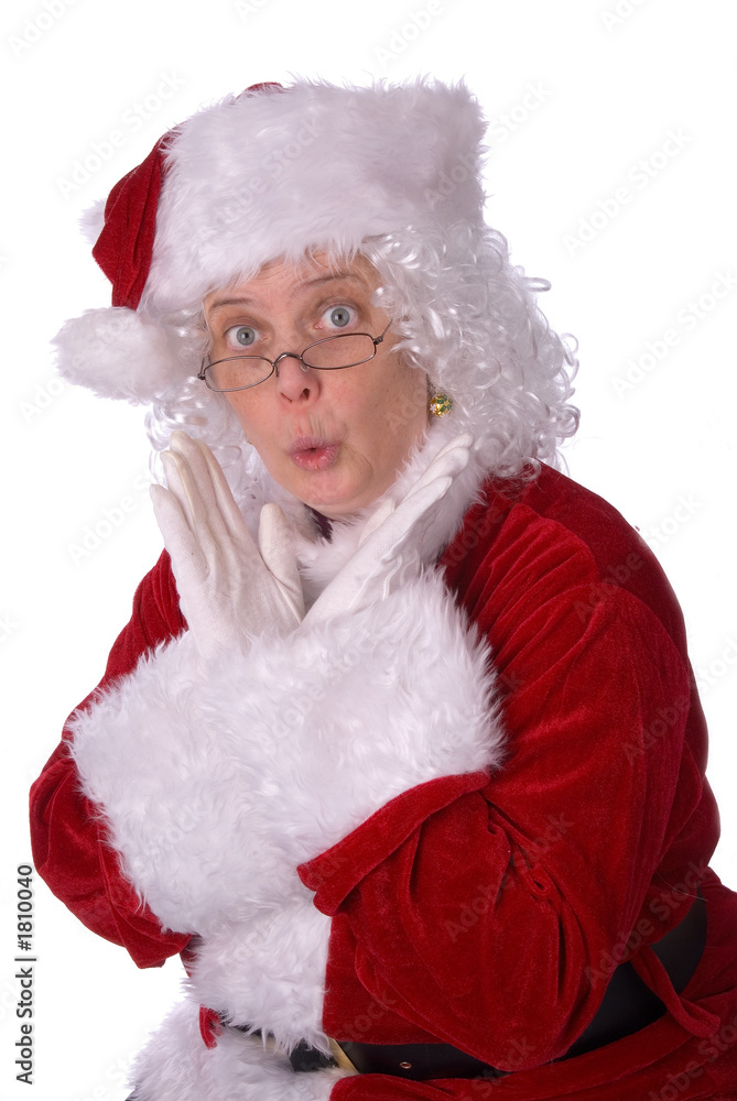 mrs. claus surprised mrs. claus surprised
