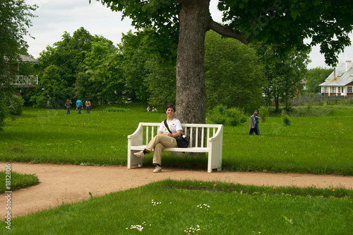 woman on the bench