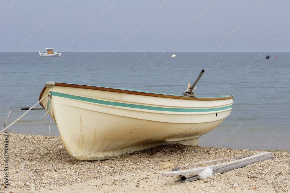 Naklejka premium greek fishing boats