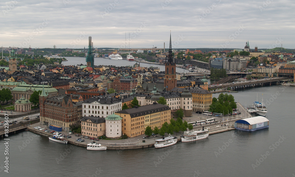 aerial view of stockholm