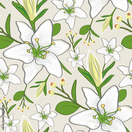 seamless lily wallpaper pattern