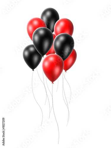 rot -schwarze ballons