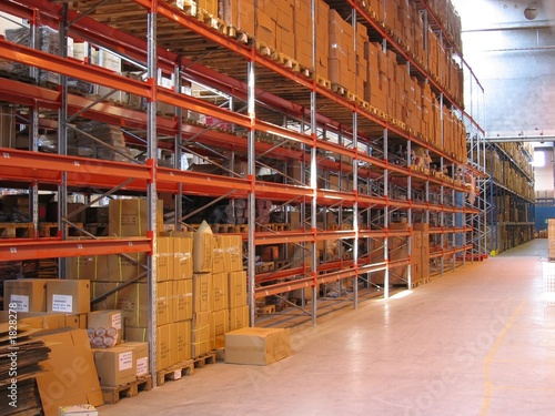 shelves in warehouse