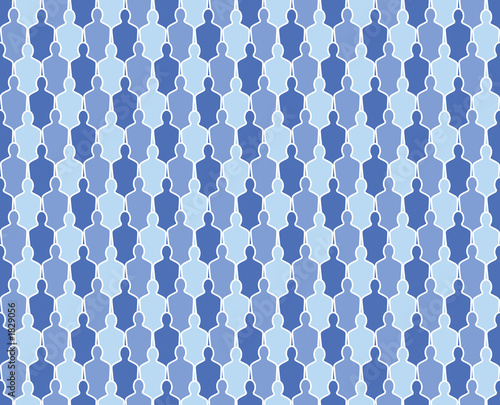 seamless crowd pattern