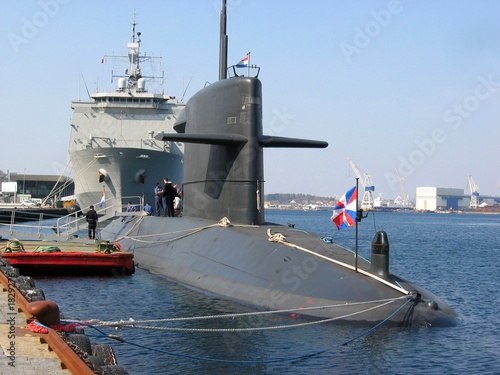 docked submarine