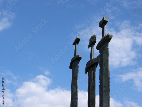 three swords at hafrsfjord photo