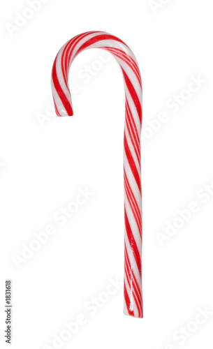 big candy cane isolated with path