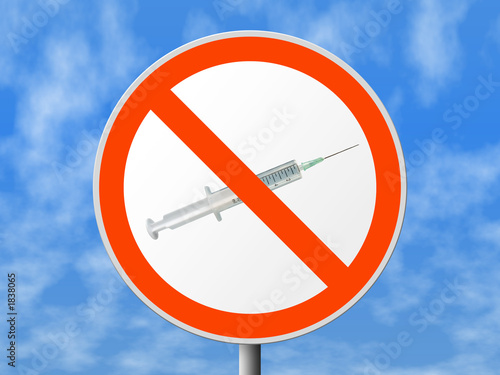 round sign no drugs