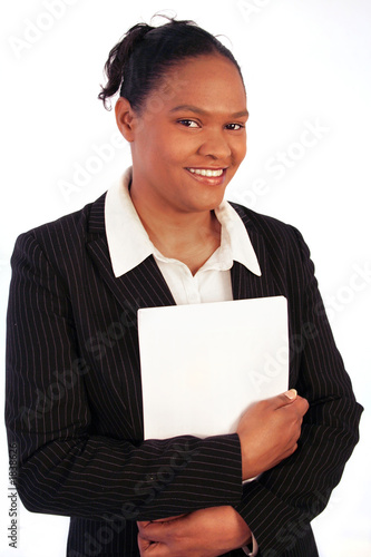 business woman smiling
