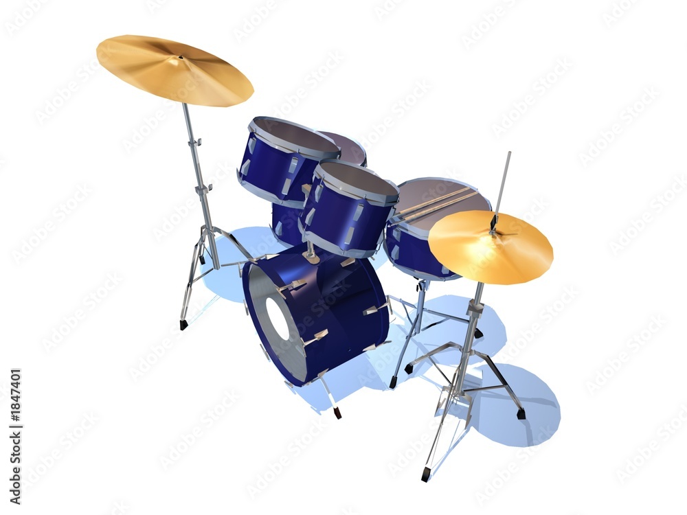 percussions batterie drum bleue Stock Illustration | Adobe Stock