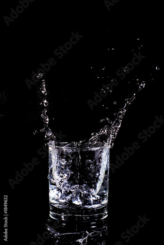 active splash in a glass