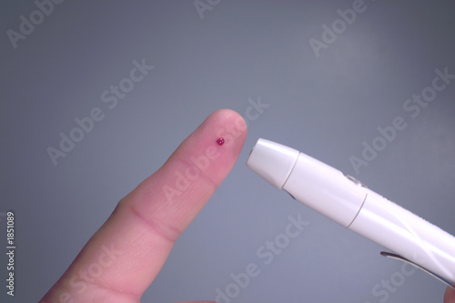 obtaining a drop of blood