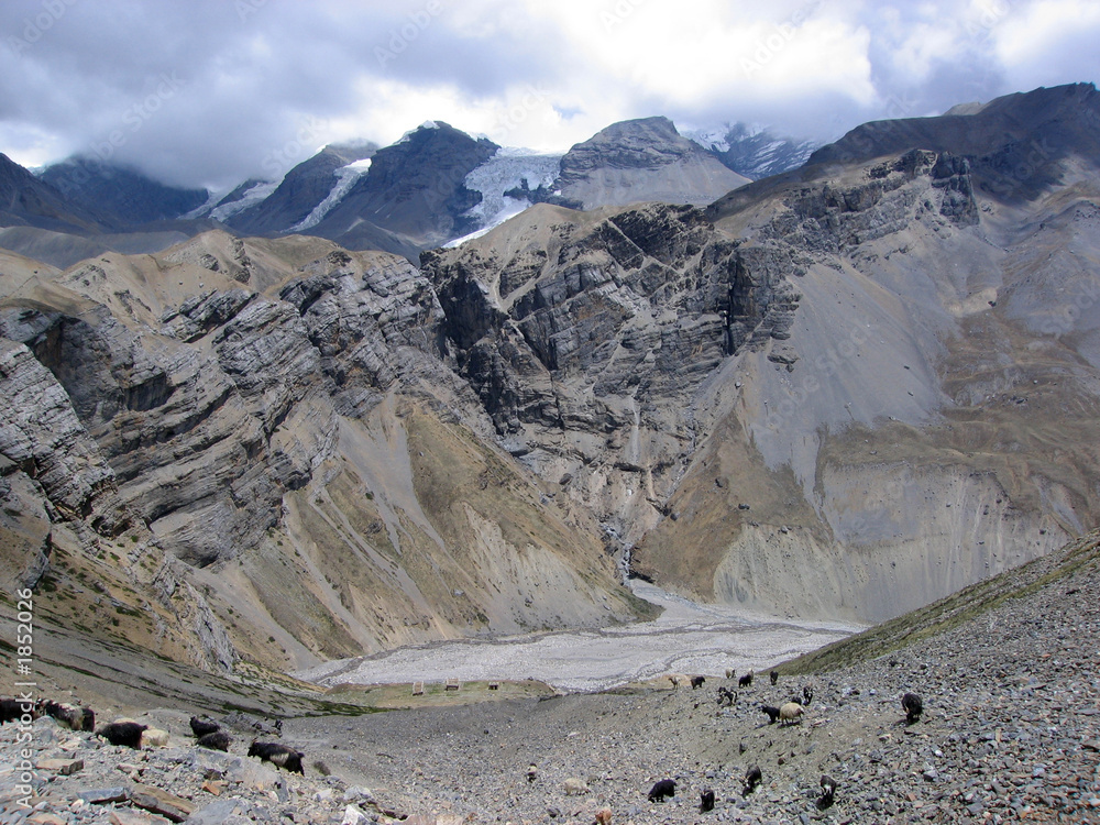 steep trek, nepal