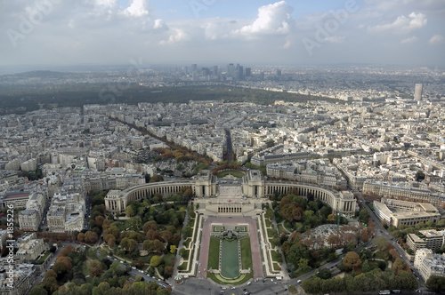aerial view of palais de chaillo