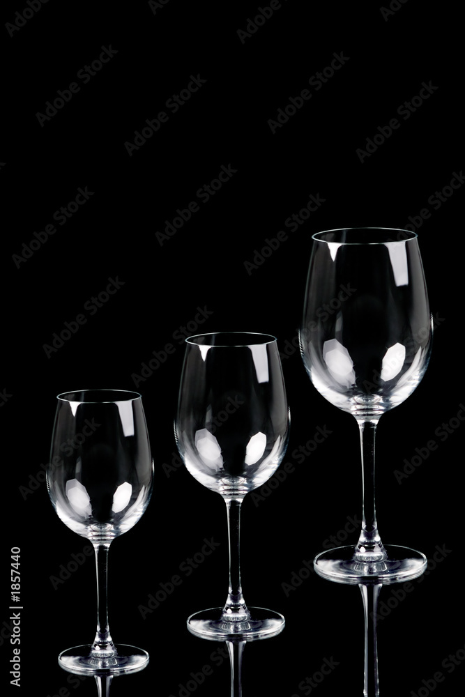 three empty glasses three empty glasses