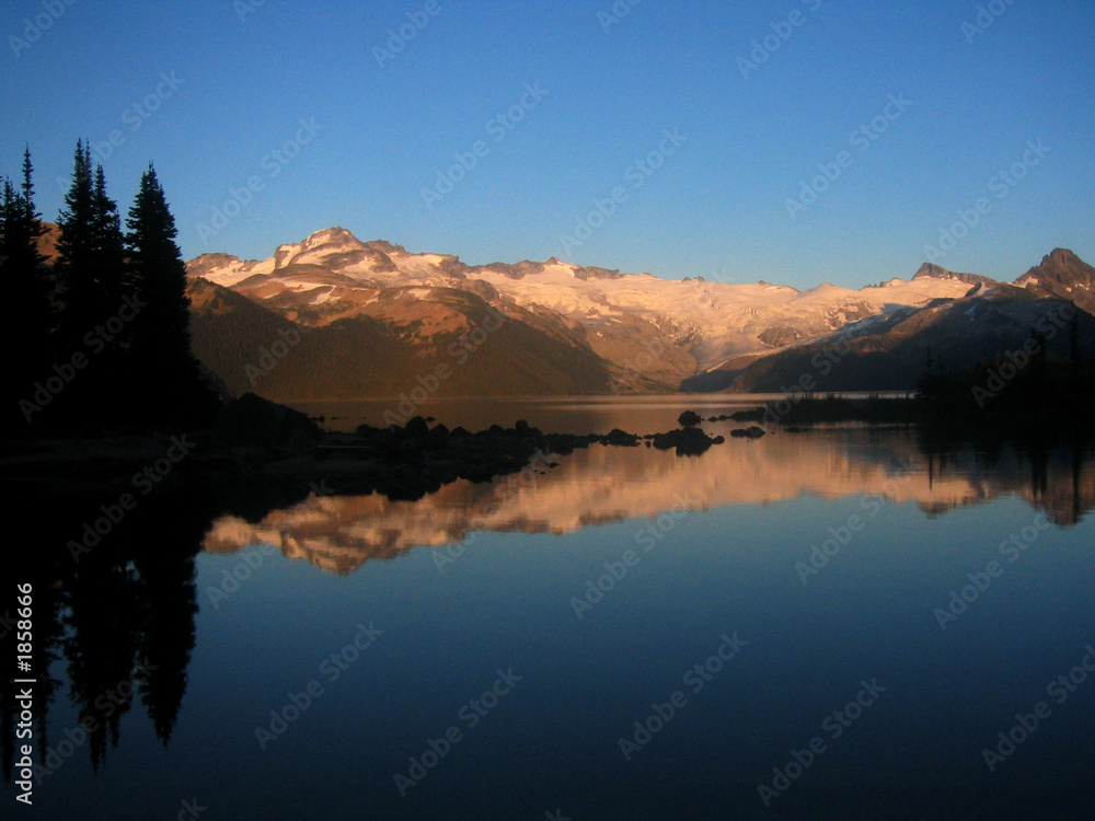 reflection in garibaldi lake, canada