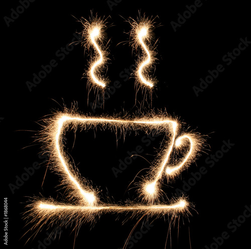 cup coffee sparkler