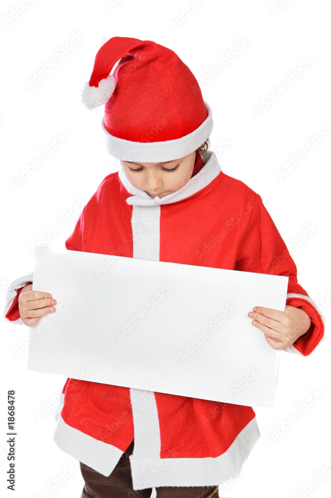 Naklejka premium adorable boy in christmas