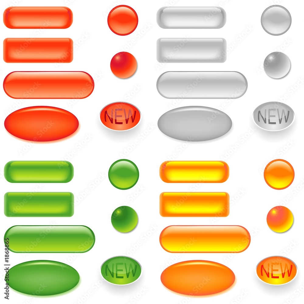 Obraz premium glass buttons 4x