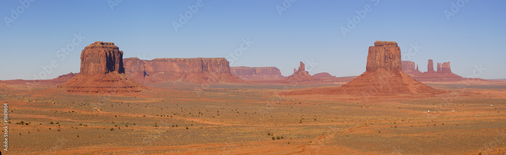 monument valley panorama with 5 mesas