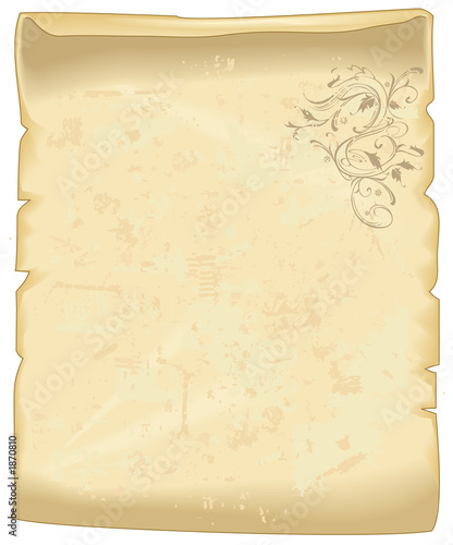pergament mit ornament