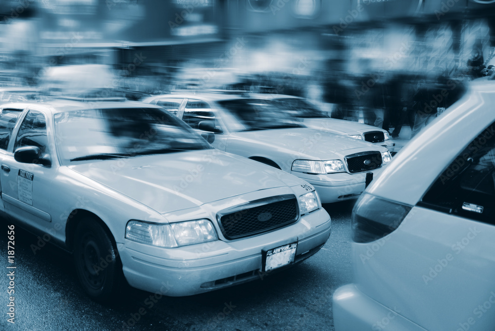 Fototapeta premium new york city cabs
