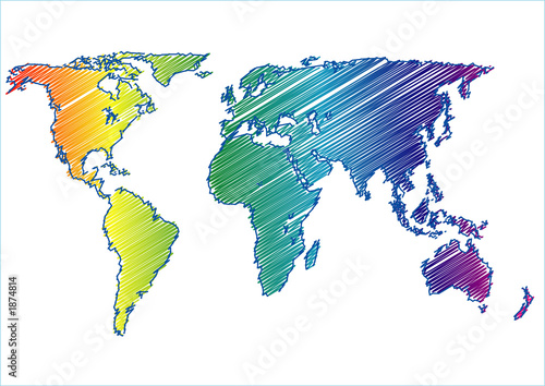 weltkarte illustrationen