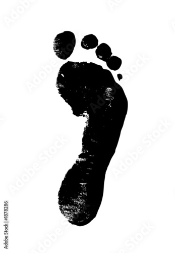 footprint black on white
