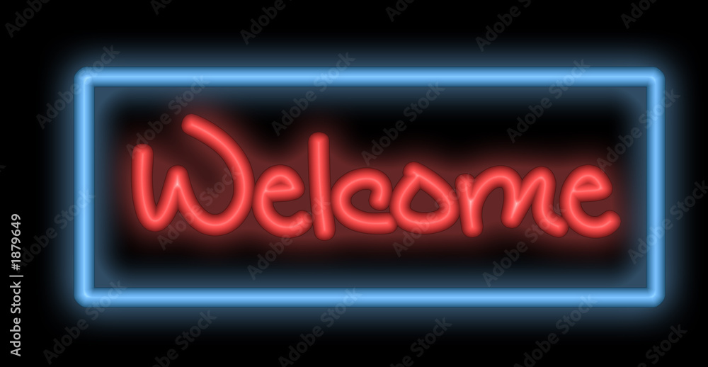 neon signboard - welcome neon signboard - welcome