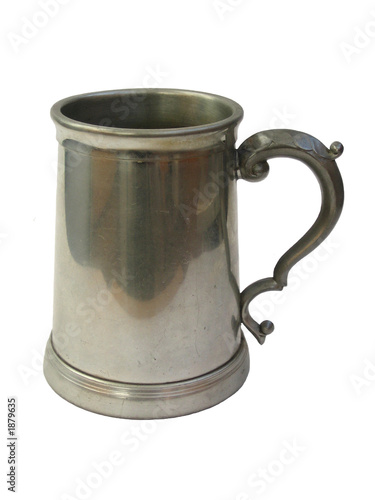 metallic beer mug