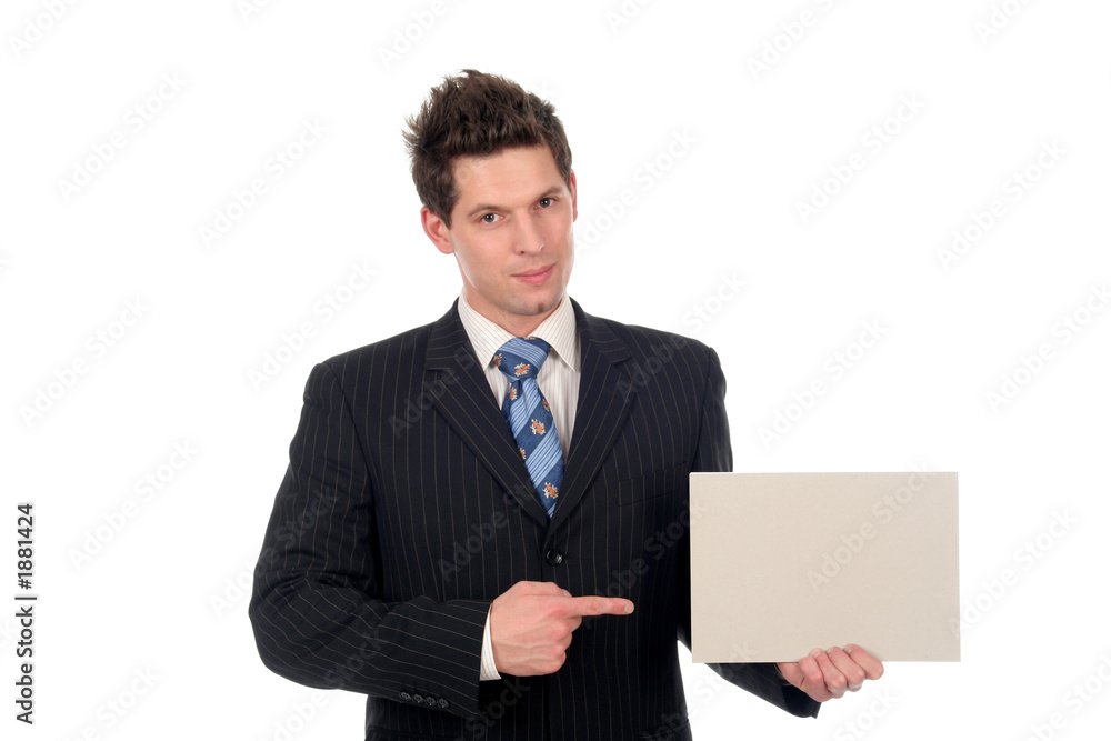 man holding blank paper man holding blank paper