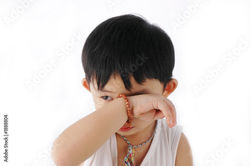 sleepy asian kid