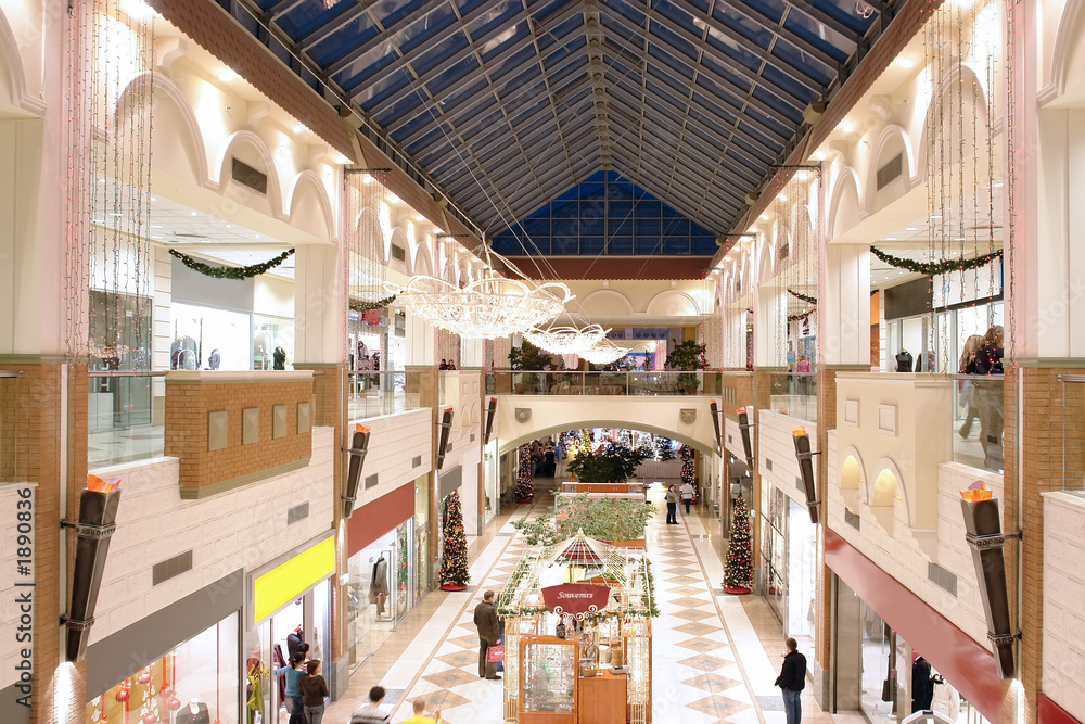 seasonally decorated shopping mall seasonally decorated shopping mall