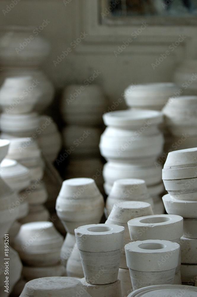 pottery molds Stock Photo
