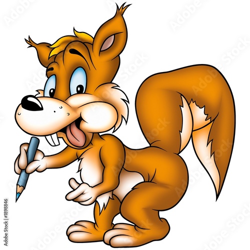 squirrel 04 with pencil