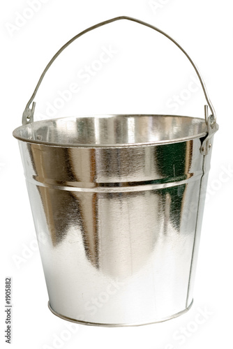 galvanized steel bucket (inc clipping path)