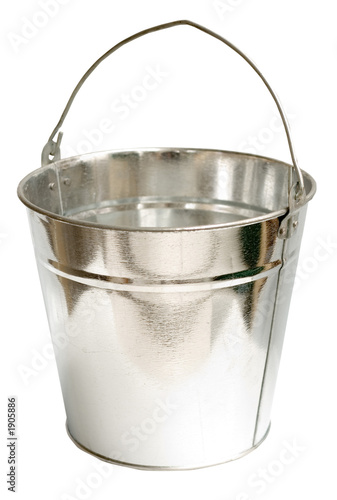 galvanized steel bucket (inc clipping path)