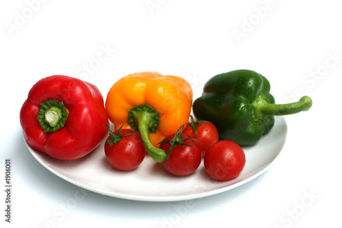 three peppers and some tomatoes © pdtnc