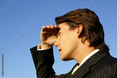 businessman looking into the distance