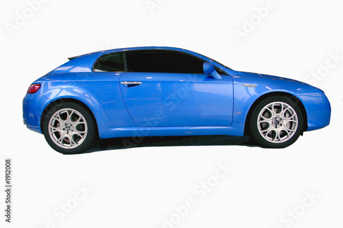 new blue sports car