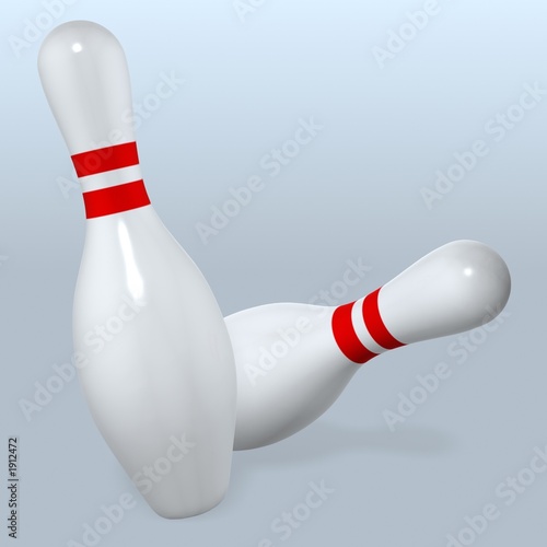 bowling pins fall photo