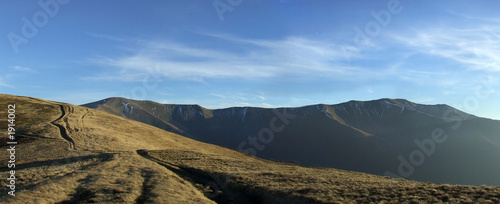 mountains in the evening