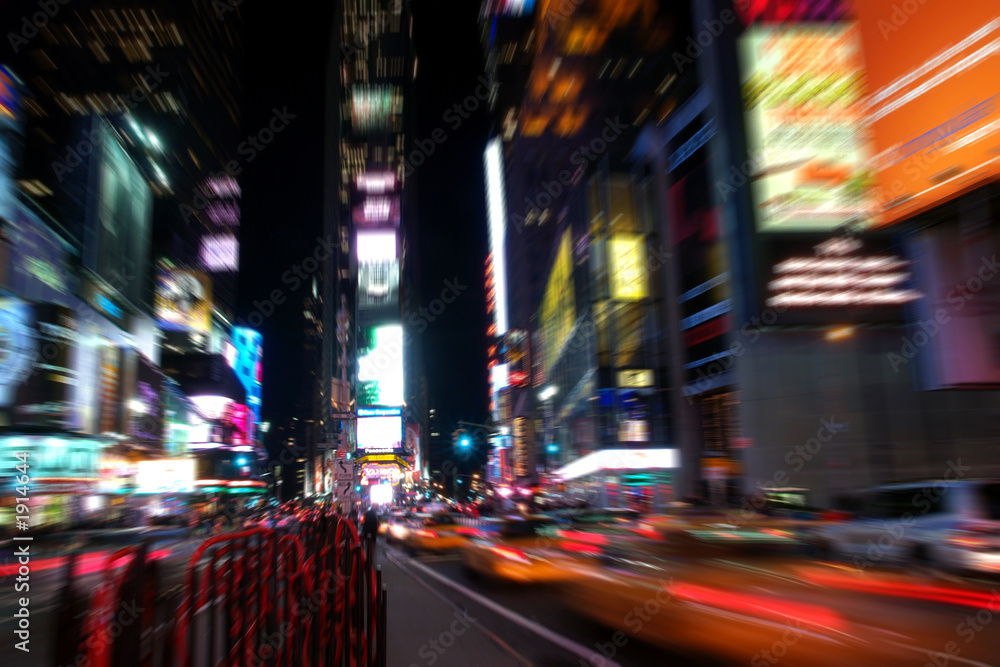 time square at night in nyc