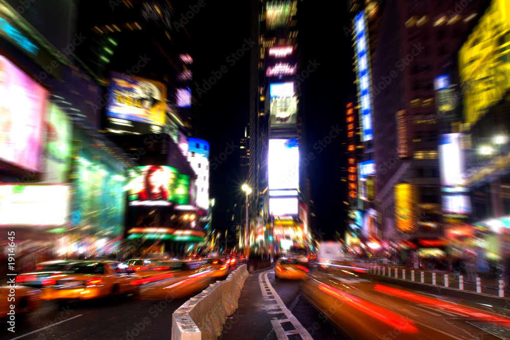 time square at night in manhattan