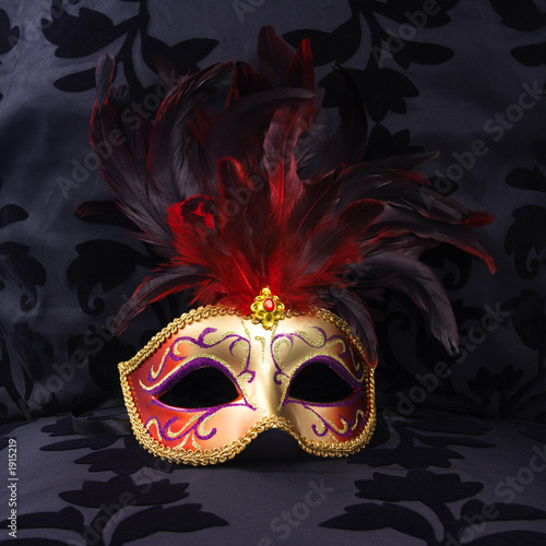 mask at a black velvet seat  (venice, italy) © kameel
