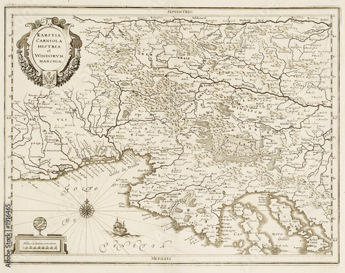old map of adriatic sea