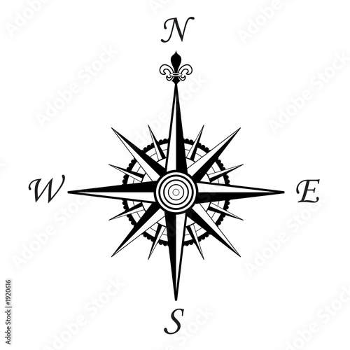 compass wind rose - 4 points