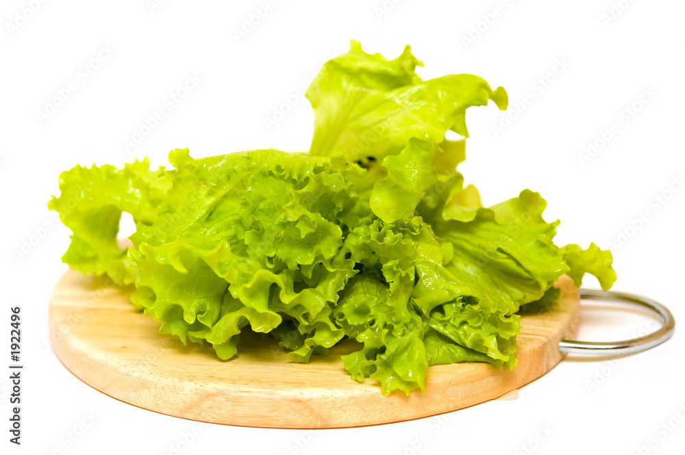 lettuce on board isolated on white background lettuce on board isolated on white background