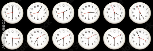 half past the hour.